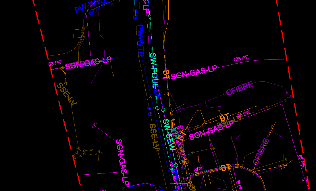 CAD utility search drawing example